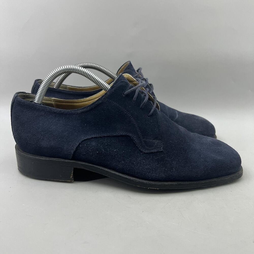 Church’s Navy Blue Suede Oxford Dress Shoes UK 9 US 10 Men’s Made in England